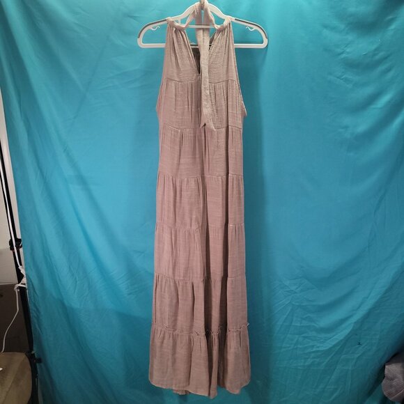 Listicle Womens Sleeveless Tiered Maxi Dress Halter Neck Small - Picture 6 of 9
